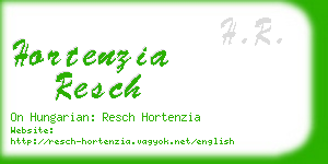 hortenzia resch business card